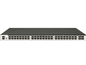 48 個(gè) 1GE Base-T 端口，4 個(gè) 10GE SFP+端口，三層以太網(wǎng)交換機(jī)